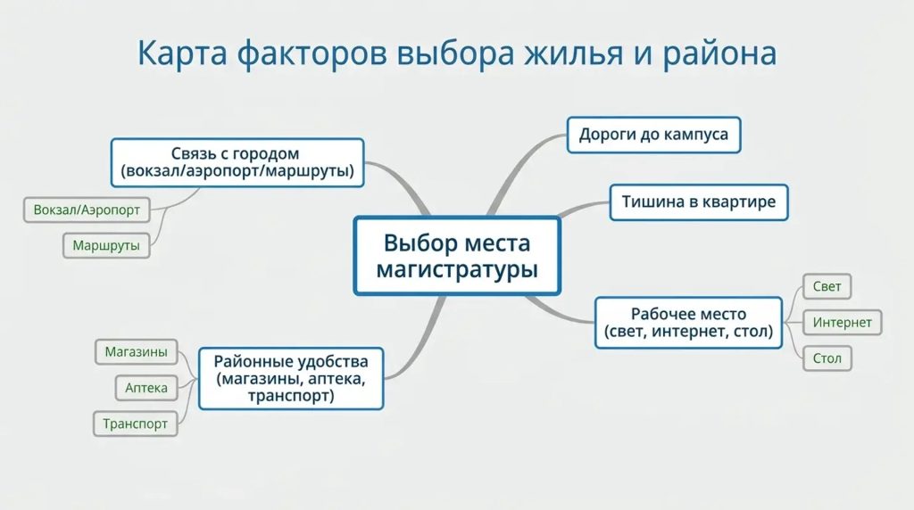 Карта факторов выбора жилья и района